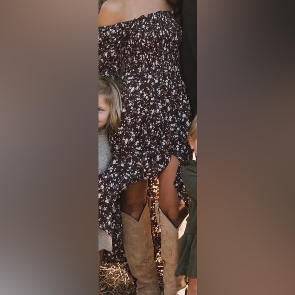 Francesca's Brown floral dress